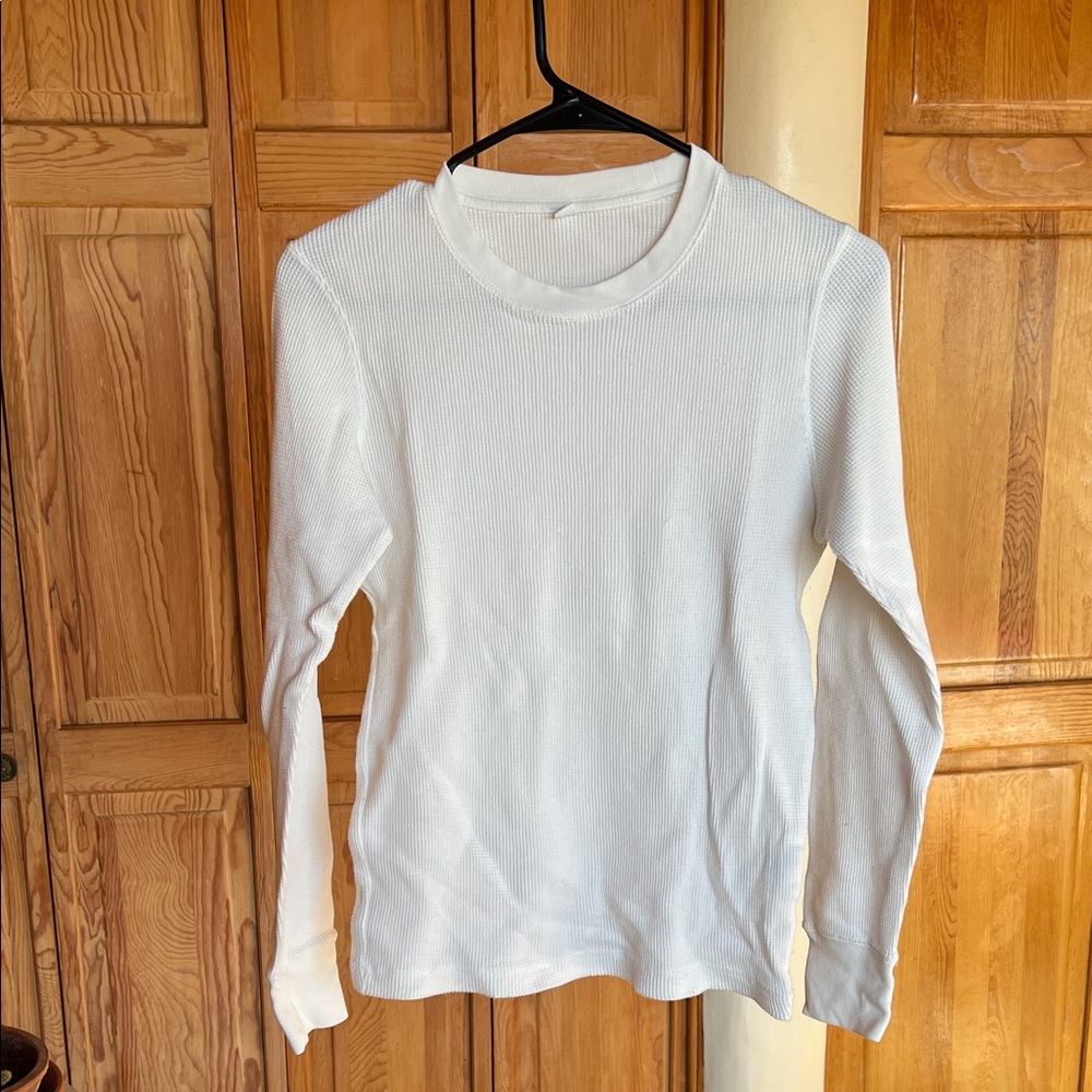 Uniqlo - White Long Sleeve Waffle Knit Sweater - Size XXS